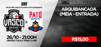 Medium ingresso arquibancada meia entrada vasco x pato